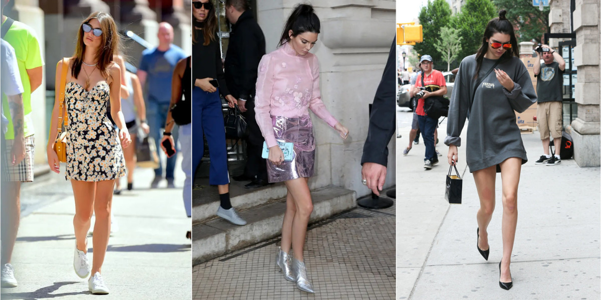 sported a white textured Golden Goose mini dress with heeled