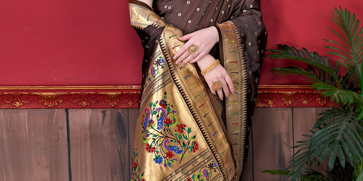 Brown Silk Saree: Luxurious and Timeless Fashion by Gulbhahar