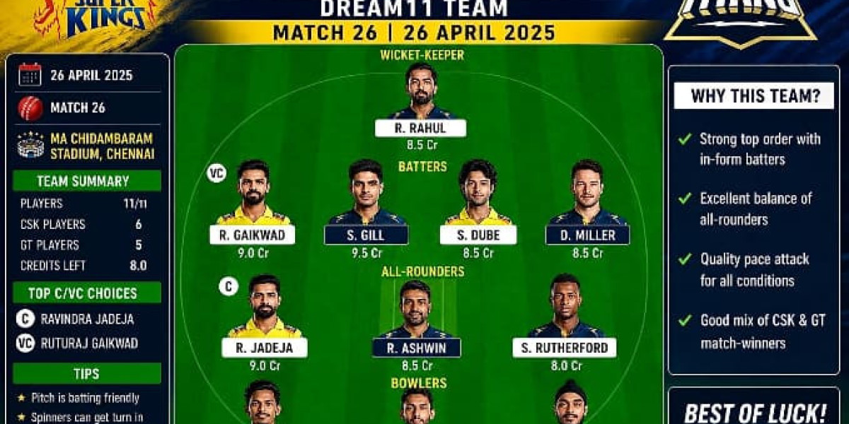 CSK vs GT Dream11 Team Today Match 26 April